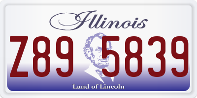 IL license plate Z895839