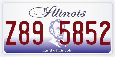 IL license plate Z895852