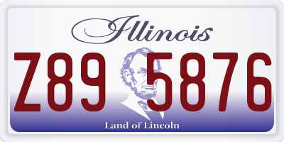 IL license plate Z895876
