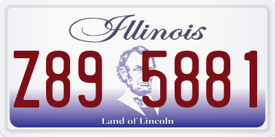 IL license plate Z895881