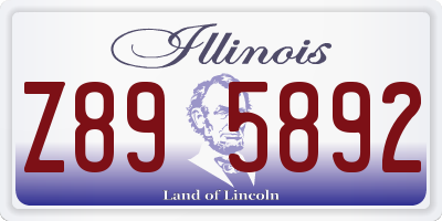 IL license plate Z895892