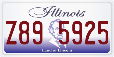 IL license plate Z895925