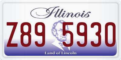 IL license plate Z895930