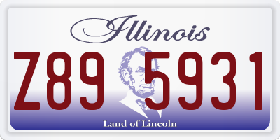IL license plate Z895931