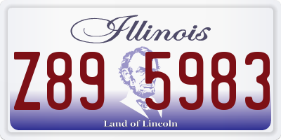 IL license plate Z895983