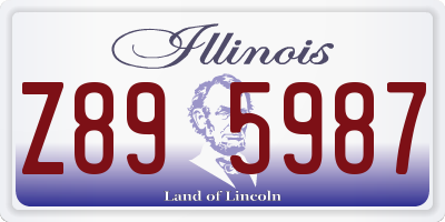 IL license plate Z895987
