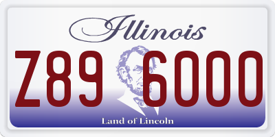 IL license plate Z896000