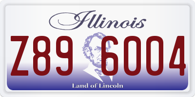 IL license plate Z896004