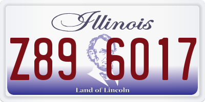 IL license plate Z896017