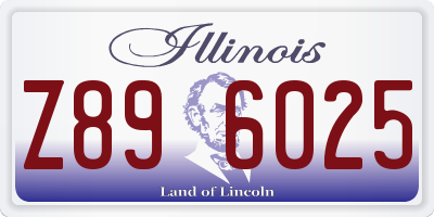 IL license plate Z896025