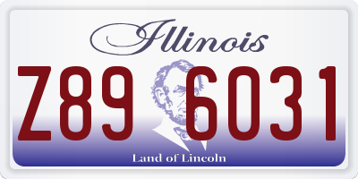 IL license plate Z896031