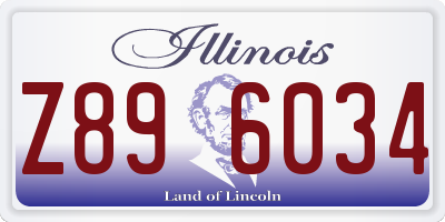 IL license plate Z896034