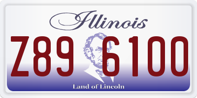 IL license plate Z896100
