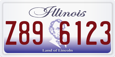 IL license plate Z896123