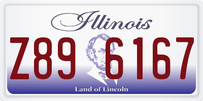 IL license plate Z896167