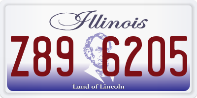 IL license plate Z896205