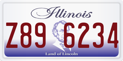 IL license plate Z896234