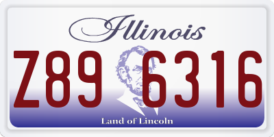 IL license plate Z896316