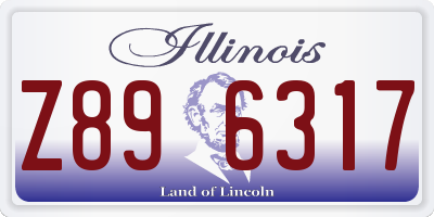 IL license plate Z896317