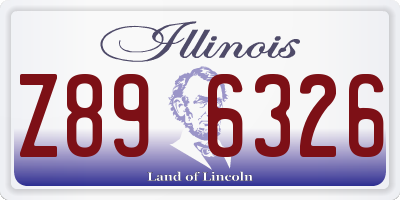IL license plate Z896326