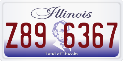 IL license plate Z896367