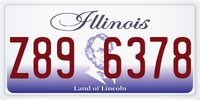 IL license plate Z896378
