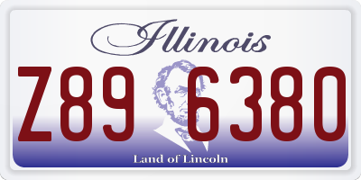 IL license plate Z896380