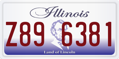 IL license plate Z896381