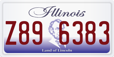 IL license plate Z896383