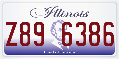 IL license plate Z896386