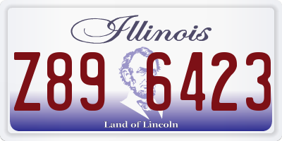 IL license plate Z896423