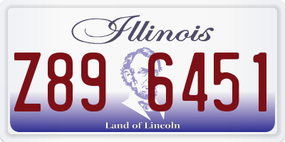IL license plate Z896451
