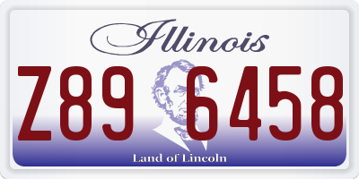 IL license plate Z896458