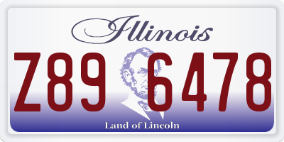 IL license plate Z896478