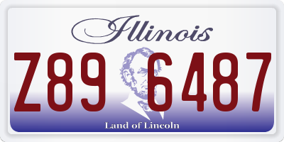 IL license plate Z896487