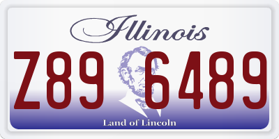 IL license plate Z896489