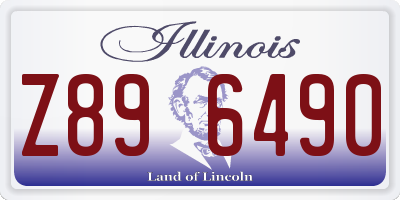 IL license plate Z896490