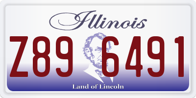 IL license plate Z896491