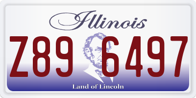 IL license plate Z896497