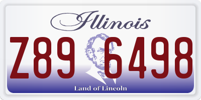 IL license plate Z896498