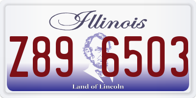 IL license plate Z896503