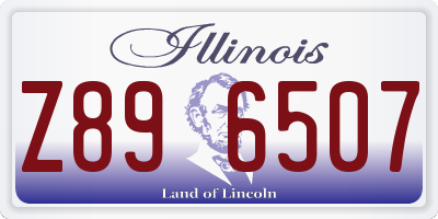IL license plate Z896507