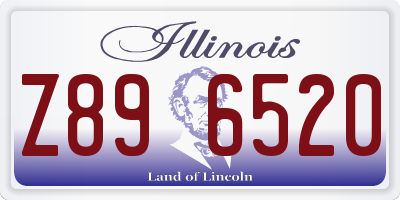 IL license plate Z896520