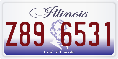 IL license plate Z896531