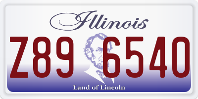 IL license plate Z896540