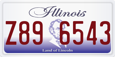 IL license plate Z896543
