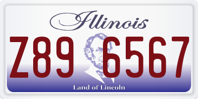 IL license plate Z896567