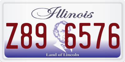 IL license plate Z896576