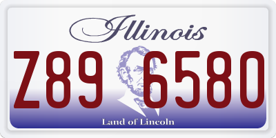 IL license plate Z896580