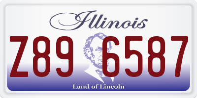 IL license plate Z896587